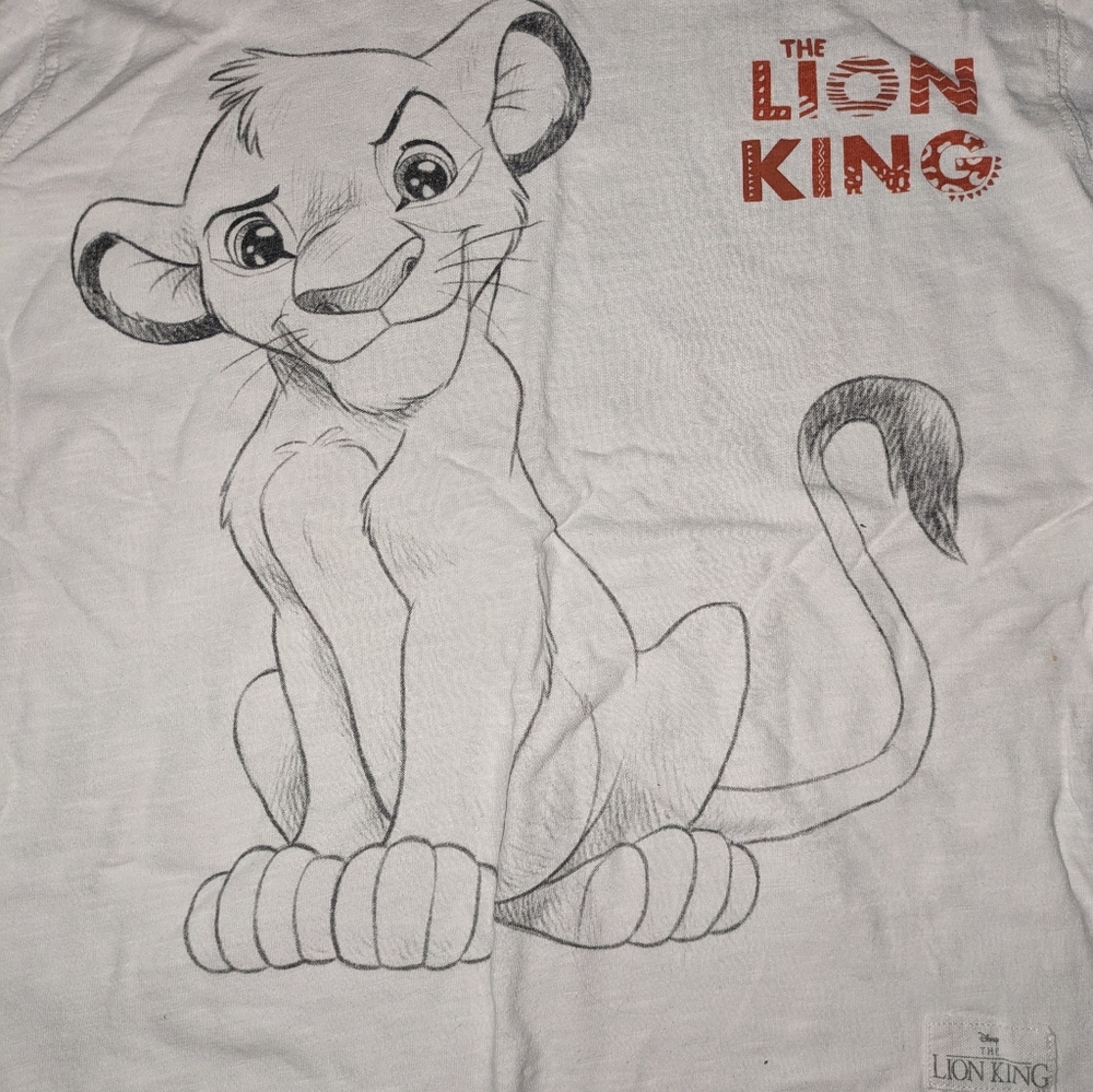 Zara White Lion King Long Sleeve Tee